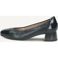 Caprice Pumps, blue, made of Leather and textile with Block heel, Size 38