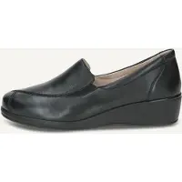 Caprice Slipper, black, made of Leather with Wedge heel, Size 36