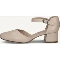 Caprice Pumps, beige, made of Leather with Trapeze heel, Size 37