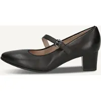 Caprice Pumps, black, made of Leather with Block heel, Size 37