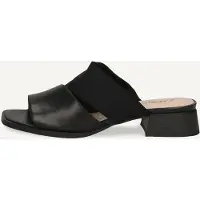 Caprice Mule, black, made of Leather and synthetic with Block heel, Size 36