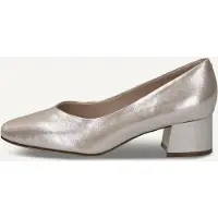 Caprice Pumps, brown, made of Leather with Trapeze heel, Size 37