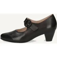 Caprice Pumps, black, made of Leather with Block heel, Size 42