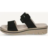 Caprice Mule, black, made of Leather with Wedge heel, Size 37