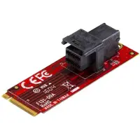 StarTech.com Startech U.2 to M.2 Adapter - for 1 x U.2 PCIe NVMe SSD - M.2 PCIe x4 Host Interface - U.2 SSD - M.2 PCIe Adapter - U.2 Drive (M2E4SFF8643) - Interfaceadapter - 2.5 - SAS - M.2 Card - rød