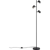 QAZQA Moderne gulvlampe sort 3-lys - Jeana
