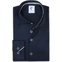 R2 Skjorte Twill Navy Blå Mørkeblå måle