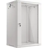 Lanberg - Rack kabinet - vægmonterbar - grå, RAL 7035 - 18U - 19