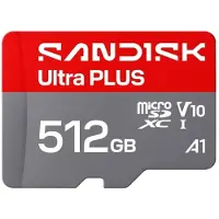 SanDisk Ultra PLUS - Flashhukommelseskort - 512 GB - A1 / Video Class V10 / UHS-I U1 / Class10 - microSDXC UHS-I