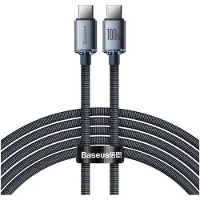 Baseus Crystal Shine USB-C / USB-C Kabel CAJY000701 - 2m - Sort