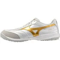 Mizuno Morelia Sala Pro TF Bright Gold - Hvid/Guld/Sølv - Turf (TF), størrelse 45