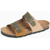 Bayton Pantoletter 'Ilithyie 2' beige / brun / khaki