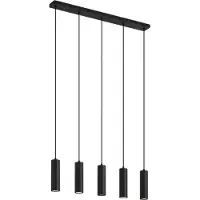 QAZQA Moderne pendellampe sort 5-lys - Jeana