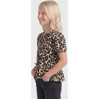 Kids Only Skjorte K/Æ - Noos - KogClara - Black/With Clara Leo - - 7 år (122) - Skjorte K/Æ