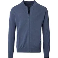 Casamoda cardigan med lynlås blå Blå Mørkeblå måle