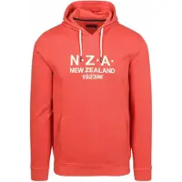 New zealand auckland NZA Hoodie French Rib Garent Washed Red Rød åle