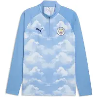 Puma Manchester City Quarter-Zip Warmup Top Men, Sports, Icy Blue/Regal Blue, XS