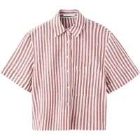 Mango Bluse 'MANELI' kirsebærsrød / hvid