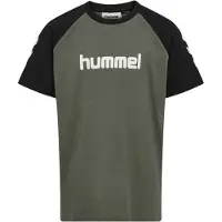 Hummel T-shirt - HmlJR Logo - Castor Gray - - 11-12 år (146-152) - T-Shirt