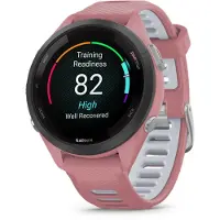 Garmin Forerunner 265S - 42 mm - lys pink - smart ur med bånd - silikone - lys pink/pulvergrå - håndledsstørrelse: 115-178 mm - display 1.1 - 8 GB - Bluetooth, Wi-Fi, ANT+ - 39 g