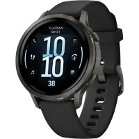 Garmin Venu 4 - 41 mm - skifer - smart ur med bånd - silikone - sort - håndledsstørrelse: 110-175 mm - display 1.2 - 8 GB - Bluetooth, ANT+, Wi-Fi - 33 g