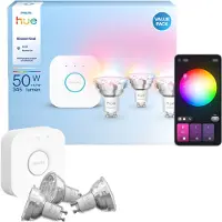 Philips Hue White & Color Ambiance Essentielt Startsæt: 3 Gu10 Pærer (345 Lm)