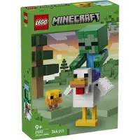 LEGO Minecraft - Hønsejockey 21582 - 344 Dele - - OneSize - Klodser