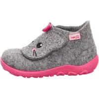 Superfit Hjemmesko - Uld - Happy - Grå/Pink - - 27 - Hjemmesko