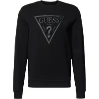 GUESS Guesstil mænd. M6YQ37K4103 Sweatshirt med sort broderet logo (L), Casual, Bomuld