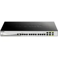 D-Link DXS 1210-16TC - Switch - smart - 12 x 10GBase-T + 2 x SFP+ + 2 x combo 10 Gigabit SFP+ - rackmonterbar