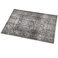Drum N Base Vintage Persian Pedal & Amp Series Rug Grey 80cm x 60cm