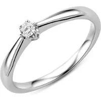 Diamant L'Eternel Ring 'Solitär-Ring aus 375 Weißgold mit 0.09 Karat Diamant' sølv