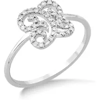 Diamant L'Eternel Ring 'Ring aus 375 Weißgold mit Diamant' sølv