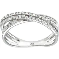 Diamant L'Eternel Ring 'Ring aus 375 Weißgold mit 0.15 Karat Diamant' sølv