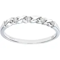 Diamant L'Eternel Ring 'Eternity-Ring aus 375 Weißgold mit 0.10 Karat Diamant' sølv