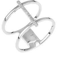 Diamant L'Eternel Ring 'Ring aus 375 Weißgold mit Diamant' sølv
