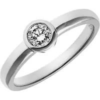 Diamant L'Eternel Ring 'Ring aus 750 Weißgold mit 0.25 Karat Diamant' sølv