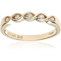 Diamant L'Eternel Ring 'Eternity-Ring aus 375 Gelbgold mit 0.10 Karat Diamant gedreht' guld