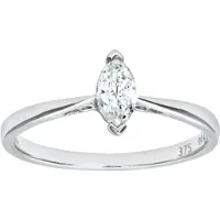 Diamant L'Eternel Ring 'Ring aus 375 Weißgold mit Diamant' sølv