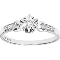 Diamant L'Eternel Ring 'Ring aus 375 Weißgold mit Diamant' sølv