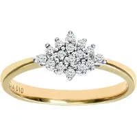 Diamant L'Eternel Ring 'Cluster-Ring aus 375 Gelbgold mit Diamant' guld
