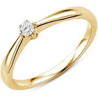 Diamant L'Eternel Ring 'Solitär-Ring aus 375 Gelbgold mit 0.09 Karat Diamant' guld