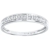 Diamant L'Eternel Ring 'Eternity-Ring aus 375 Weißgold mit Diamant' sølv