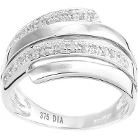 Diamant L'Eternel Ring 'Ring aus 375 Weißgold mit Diamant' sølv