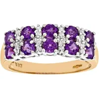 Diamant L'Eternel Ring 'Ring aus 375 Gelbgold mit Diamant mit Amethyst' guld