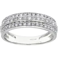 Diamant L'Eternel Ring 'Eternity-Ring aus 375 Weißgold mit Diamant' sølv