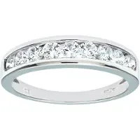 Diamant L'Eternel Ring 'Eternity-Ring aus 375 Weißgold mit Zirkonia' sølv