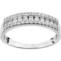 Diamant L'Eternel Ring 'Eternity-Ring aus 375 Weißgold mit Zirkonia' sølv