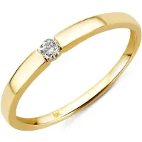 Diamant L'Eternel Ring 'Ring aus 333 Gelbgold mit 0.05 Karat Diamant' sølv