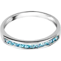Diamant L'Eternel Ring 'Ring aus 375 Weißgold mit Topas' sølv